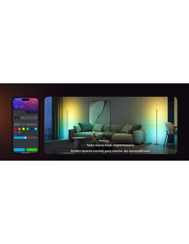 Govee Lampa Podłogowa Rgbicw 1000Lm, Wi-Fi, Bluetooth H8076C13