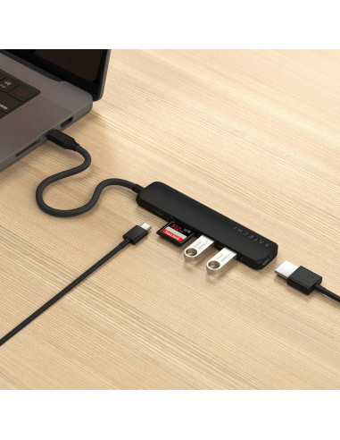 Satechi St-P6Sk Huby I Koncentratory Usb Type-C 10000 Mbit/S Czarny