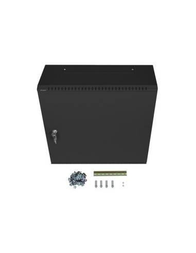 Lanberg Szafa Instalacyjna Rack Wisząca 19" 6U+3U 540X200 Niskoprofilowa Czarna (Złożona)