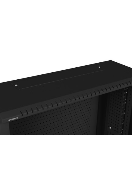 Lanberg Szafa Instalacyjna Rack Wisząca 19" 6U+3U 540X200 Niskoprofilowa Czarna (Złożona)