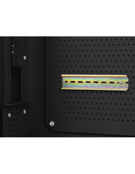 Lanberg Szafa Instalacyjna Rack Wisząca 19" 6U+3U 540X200 Niskoprofilowa Czarna (Złożona)