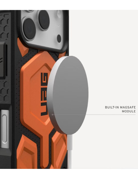 Urban Armor Gear Monarch Pro Pokrowiec Na Telefon Komórkowy 16 Cm (6.3") Pomarańczowy, Czarny