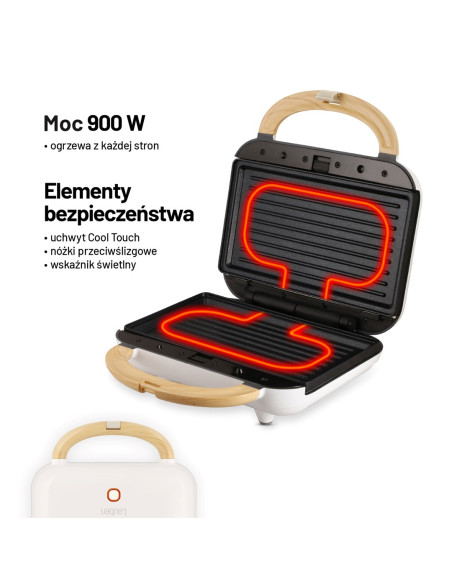 Opiekacz Do Kanapek Lauben Sandwich Maker 3In1 900W