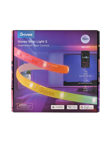 Govee Taśma Led Strip Light S Z Przezroczystą Powłoką Ochronną 10M Rgbic, Wi-Fi, Bluetooth H612Ccd11