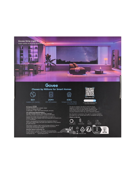 Govee Taśma Led Strip Light S Z Przezroczystą Powłoką Ochronną 10M Rgbic, Wi-Fi, Bluetooth H612Ccd11