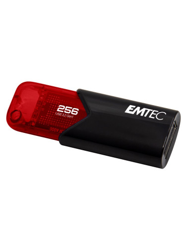 Emtec Click Easy Pamięć Usb 256 Gb Usb Typu-A 3.2 Gen 1 (3.1 Gen 1) Czarny, Czerwony