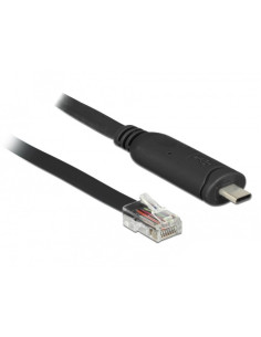 Delock 63912 Kabel Równoległy Czarny 2 M Usb Type-C Rj45