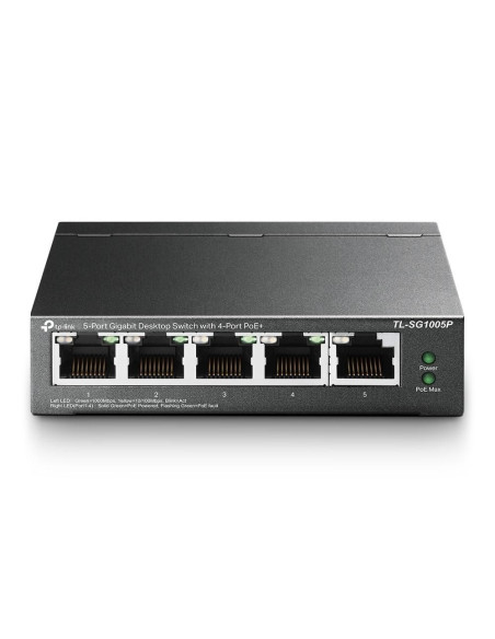 Tp-Link Tl-Sg1005P Nie Zarządzany Gigabit Ethernet (10/100/1000) Obsługa Poe Czarny
