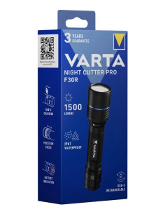 Varta Night Cutter Pro F30R Czarny Latarka Ręczna Led