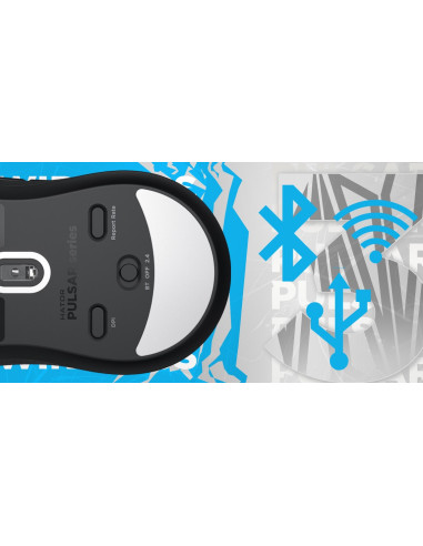 Hator Pulsar 3 Wireless Myszka Gaming Oburęczny Rf Wireless + Bluetooth + Usb Type-C Optyczny 12000 Dpi