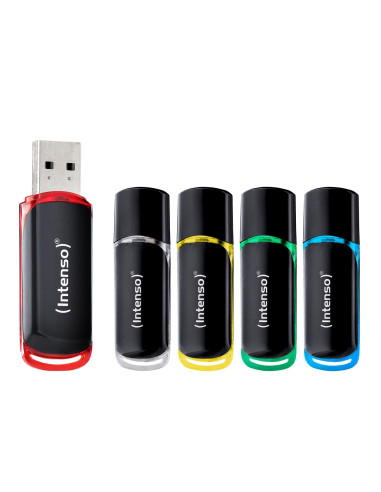 Intenso 3511595 Pamięć Usb 64 Gb Usb Typu-A 2.0 Czarny, Czerwony, Zielony, Przezroczysty, Żółty, Niebieski