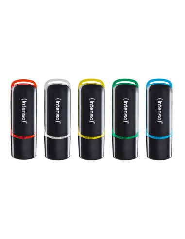 Intenso 3511595 Pamięć Usb 64 Gb Usb Typu-A 2.0 Czarny, Czerwony, Zielony, Przezroczysty, Żółty, Niebieski