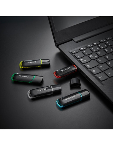 Intenso 3511595 Pamięć Usb 64 Gb Usb Typu-A 2.0 Czarny, Czerwony, Zielony, Przezroczysty, Żółty, Niebieski