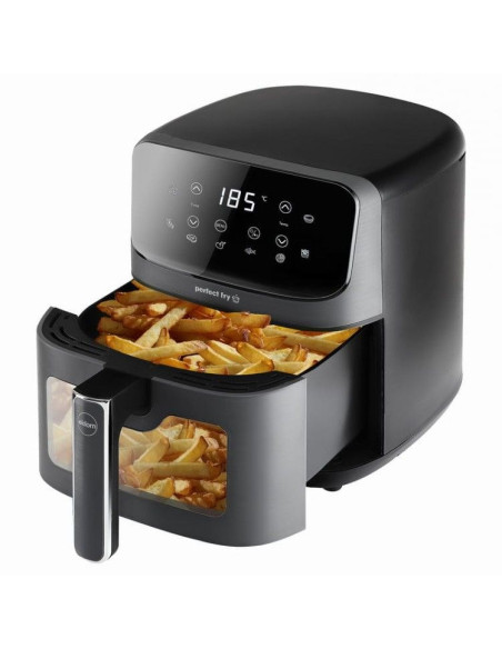 Eldom Frytkownic Beztłuszczowa Fr45 Fritelo 1500W Regulacja Temp 80-200°C Szklane Okno W Pojemniku Dotykowy Panel Sterujący