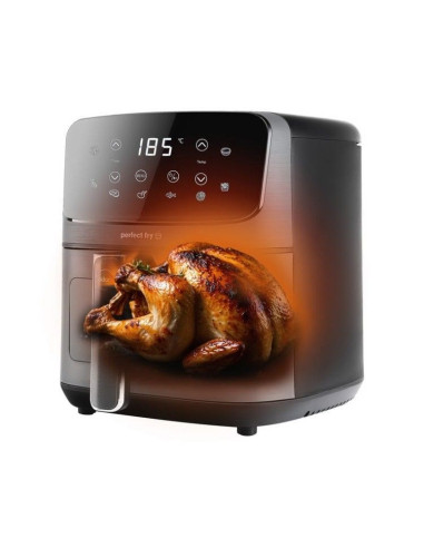 Eldom Frytkownic Beztłuszczowa Fr45 Fritelo 1500W Regulacja Temp 80-200°C Szklane Okno W Pojemniku Dotykowy Panel Sterujący