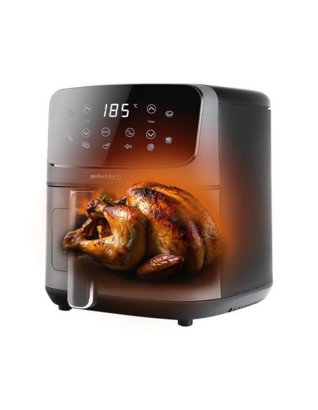 Eldom Frytkownic Beztłuszczowa Fr45 Fritelo 1500W Regulacja Temp 80-200°C Szklane Okno W Pojemniku Dotykowy Panel Sterujący