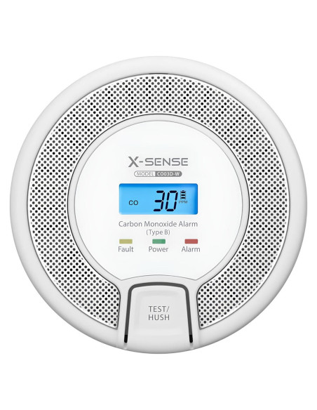 X-Sense Co03D-W Detektor Dymu Detektor Tlenku Węgla Interconnectable Bezprzewodowy