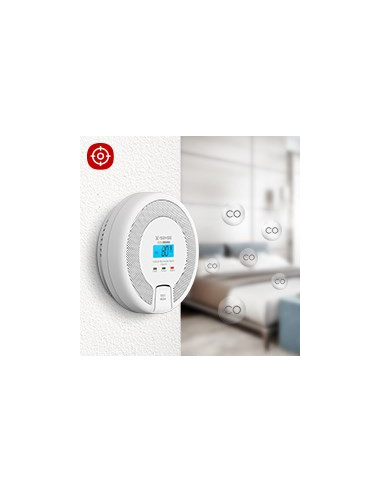 X-Sense Co03D-W Detektor Dymu Detektor Tlenku Węgla Interconnectable Bezprzewodowy