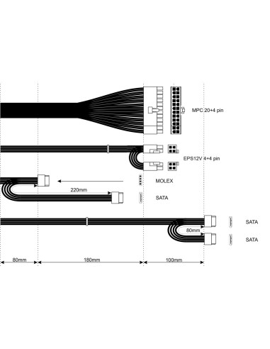 Akyga Ak-T1-300 Moduł Zasilaczy 300 W 24-Pin Atx Tfx Aluminium