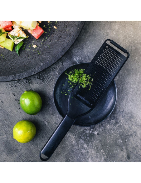 Microplane 43004 Ręczna Tarka / Spiralizer Tarka Płaska Czarny