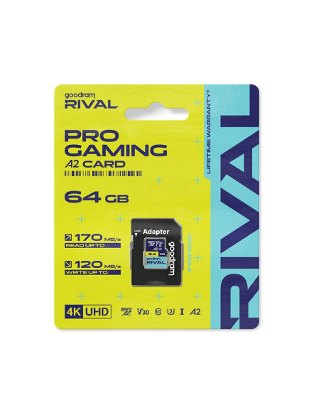 Goodram Microsdxc 64Gb V30 A2 Uhs I U3 Rival + Adapter