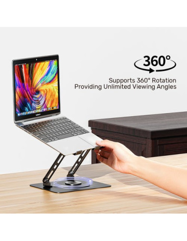 Unitek Ot1098Agy01 Stojak Na Laptop Podstawka Pod Notebooka I Tablet Srebrny 43,9 Cm (17.3")