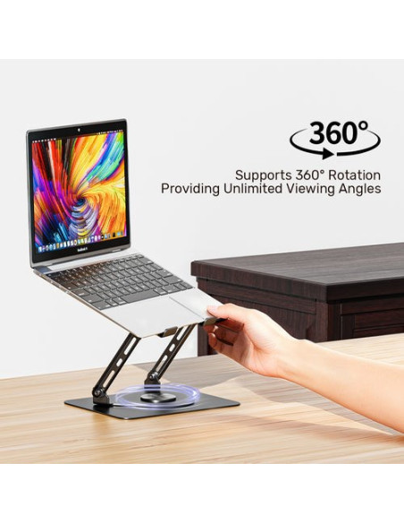 Unitek Ot1098Agy01 Stojak Na Laptop Podstawka Pod Notebooka I Tablet Srebrny 43,9 Cm (17.3")