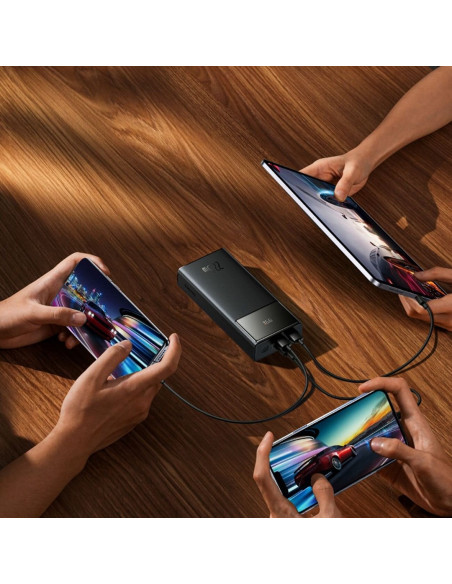 Powerbank Baseus Enerfill Fp41 30000Mah 22.5W Z Kablem Baseus Simple Usb-A - Usb-C 3A 30Cm - Czarny