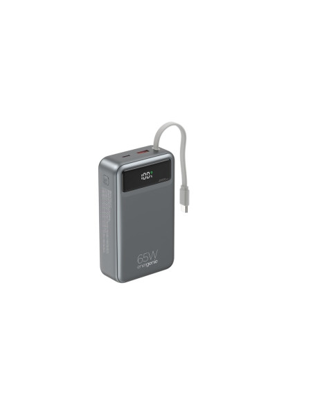 Gembird Powerbank Z Szybkim Ładowaniem 65 W I Zintegrowanymi Kablami 20000 Mah, Czarny