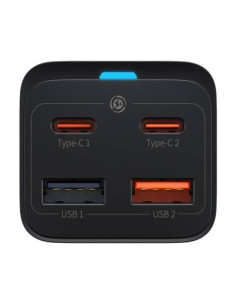 Baseus Ładowarka Sieciowa 2X Usb-C, 2Xusb (Czarna) 2