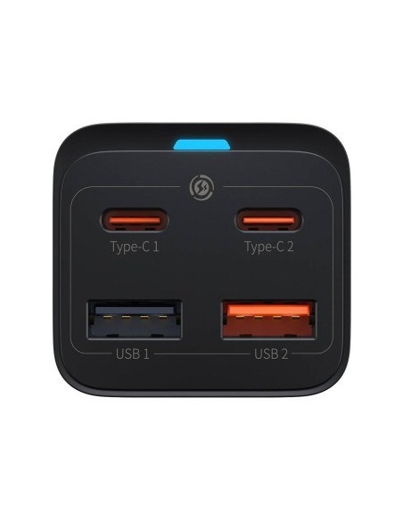 Baseus Ładowarka Sieciowa 2X Usb-C, 2Xusb (Czarna)