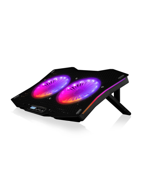 Modecom Cf18 Rgb Silent Fan Czarna Podstawka Chłodząca Pod Laptopa