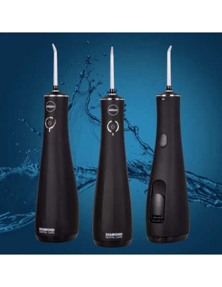 Eldom Irygator Ry200C 230 Ml Bezprzewodowy, Czas Prcy 60 Min. Czas Ładowania Ok. 6 H ,Etui Podróżne, Przewód Usb, Ipx7 Czarny