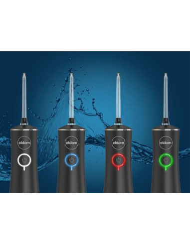 Eldom Irygator Ry200C 230 Ml Bezprzewodowy, Czas Prcy 60 Min. Czas Ładowania Ok. 6 H ,Etui Podróżne, Przewód Usb, Ipx7 Czarny