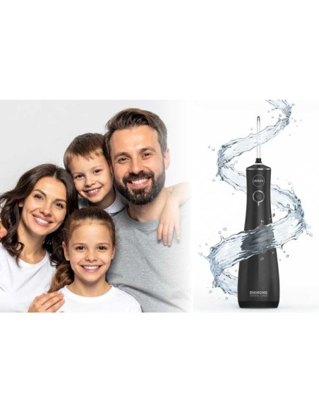 Eldom Irygator Ry200C 230 Ml Bezprzewodowy, Czas Prcy 60 Min. Czas Ładowania Ok. 6 H ,Etui Podróżne, Przewód Usb, Ipx7 Czarny