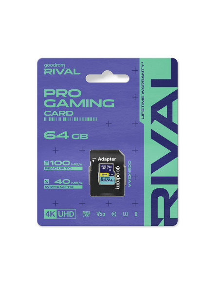 Goodram Microsdxc 64Gb V30 Uhs I U3 Rival + Adapter