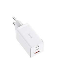 Szybka Ładowarka Sieciowa Gan 2Xusb C 1Xusb 65W Baseus Gan5 Pro + Kabel Usb C - Usb C 100W - Biała 2