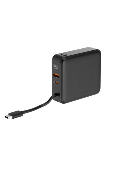 Gembird Powerbank 10000 Mah, Szybkie Ładowanie 20 W, Ładowanie Bezprzewodowe Czarny