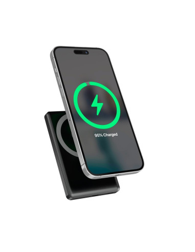 Gembird Bezprzewodowy Powerbank Magnetyczny 15W Z Wyświetlaczem Lcd 10000 Mah, Czarny