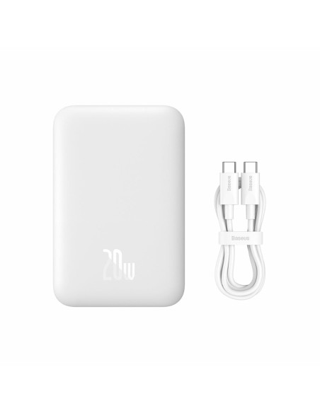 Powerbank Baseus Magnetic Mini Air Ppcxm06A 6000Mah 20W Z Kablem Simple Series Usb-C - Biały