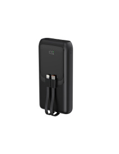 Gembird Powerbank O Pojemności 20000Mah, Szybkie Ładowanie 20W, Wyświetlacz Lcd, Zintegrowane Kable Kolor Czarny 2
