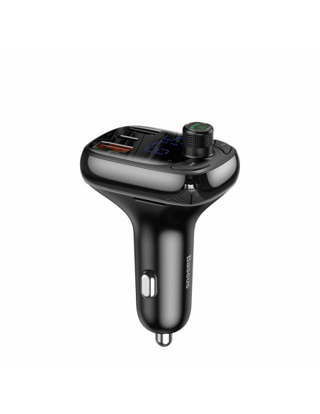 Transmiter Bluetooth / Ładowarka Do Samochodu Baseus S-13 (Overseas Edition) - Czarny