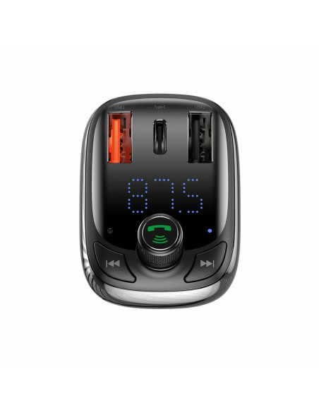 Transmiter Bluetooth / Ładowarka Do Samochodu Baseus S-13 (Overseas Edition) - Czarny