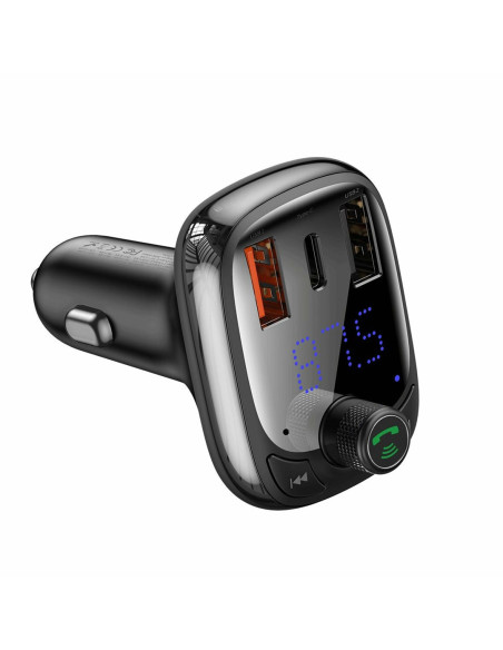 Transmiter Bluetooth / Ładowarka Do Samochodu Baseus S-13 (Overseas Edition) - Czarny