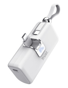 Kieszonkowy Powerbank Trust Pacto 5000 Mah Biały
