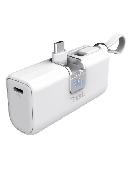 Kieszonkowy Powerbank Trust Pacto 5000 Mah Biały