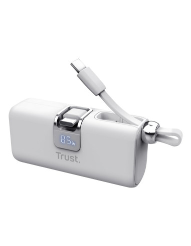 Kieszonkowy Powerbank Trust Pacto 5000 Mah Biały