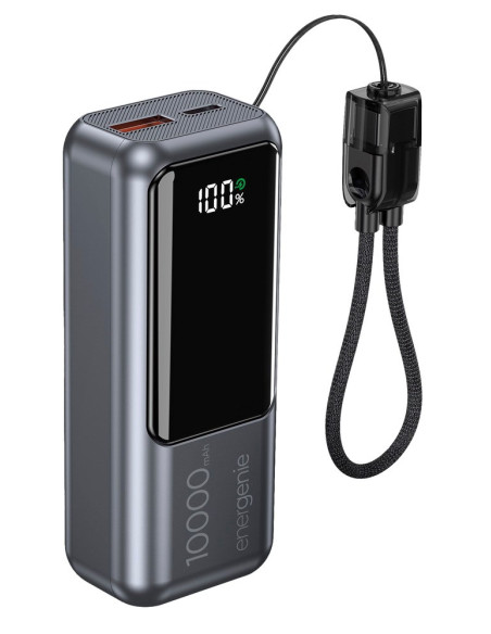 Gembird Powerbank O Pojemności 10000Mah, Wyświetlacz Lcd, Szybkie Ładowanie 20W, Kolor Szary
