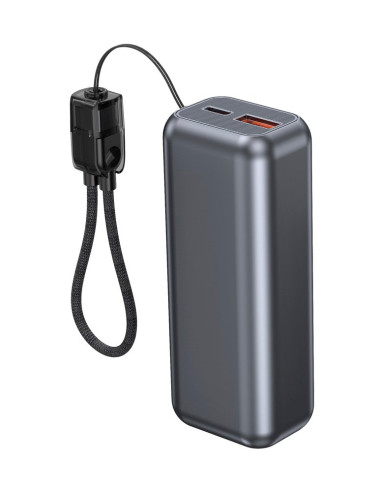 Gembird Powerbank O Pojemności 10000Mah, Wyświetlacz Lcd, Szybkie Ładowanie 20W, Kolor Szary