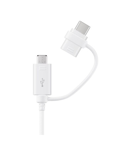 Samsung Combo Cable (Type-C & Micro Usb), White